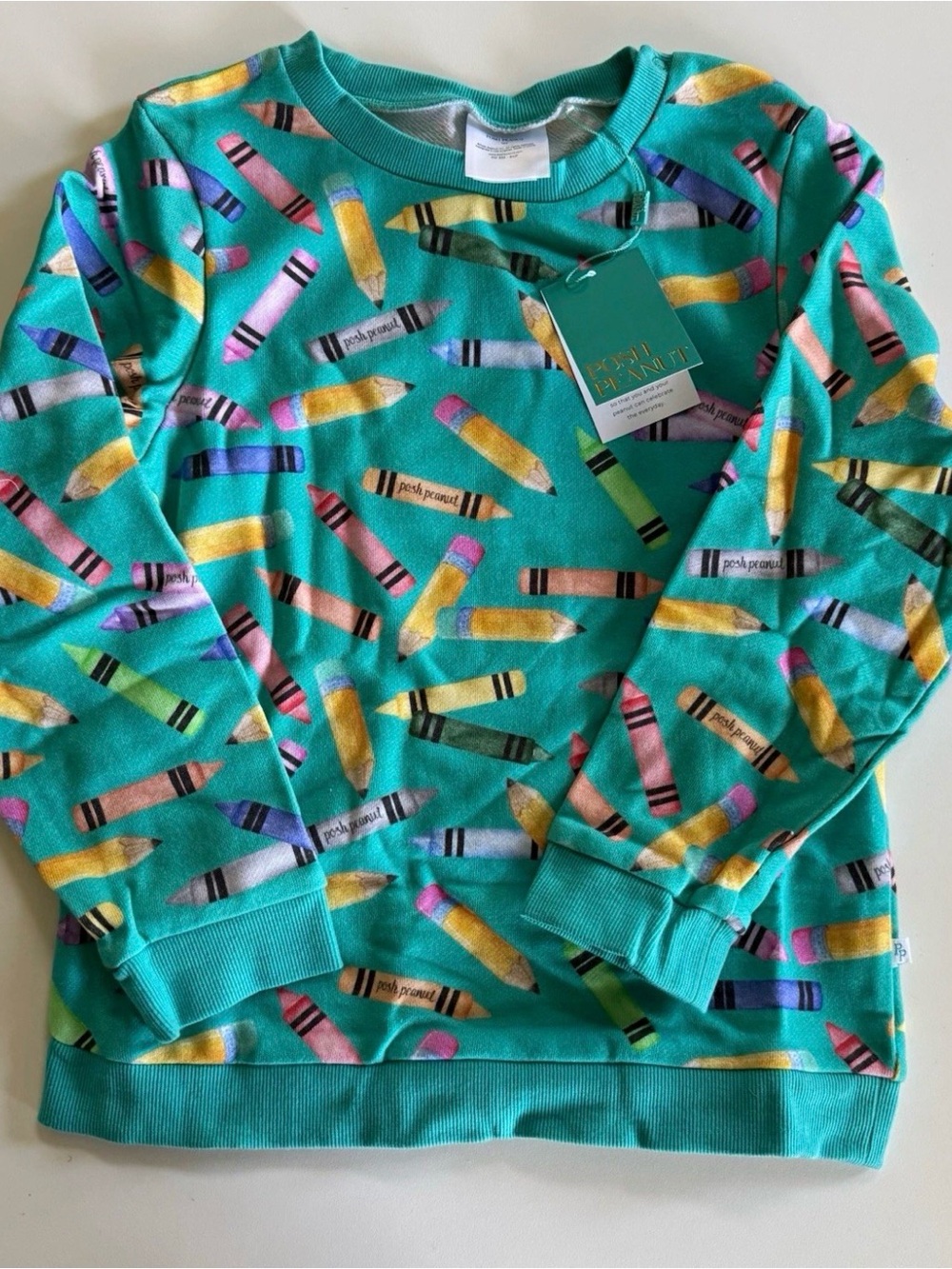 Posh Peanut Pencil Collection Print Sweatshirt Kids